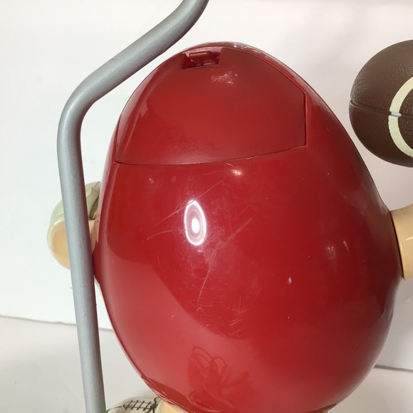 M&M CANDY FOOTBALL PLAYER DISPENSER MADE INTO A DESK LAMP - Picture 3 of 6